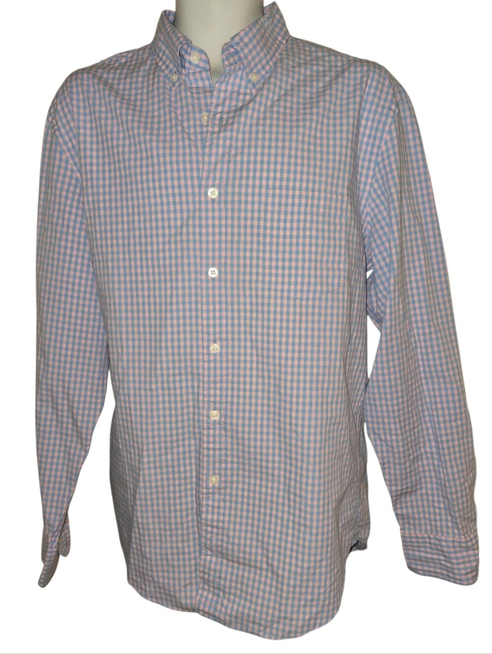 J. CREW Casual Shirt Mens Large Classic Flex Washed Long Sleeve Gingham